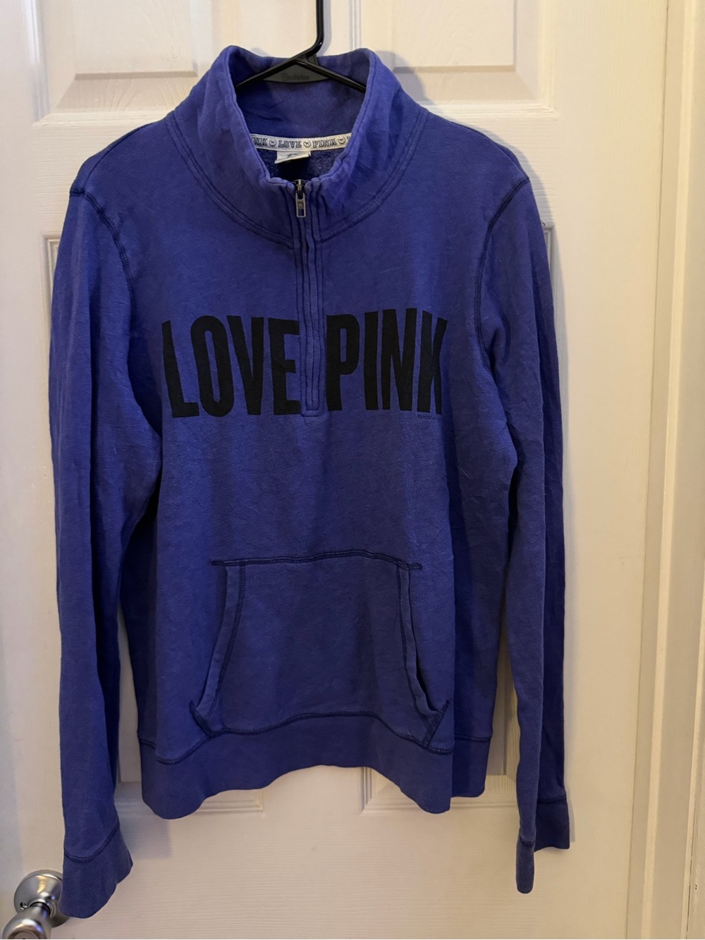 Victoria's Secret PINK Blue-Purple Half-Zip Pullover
